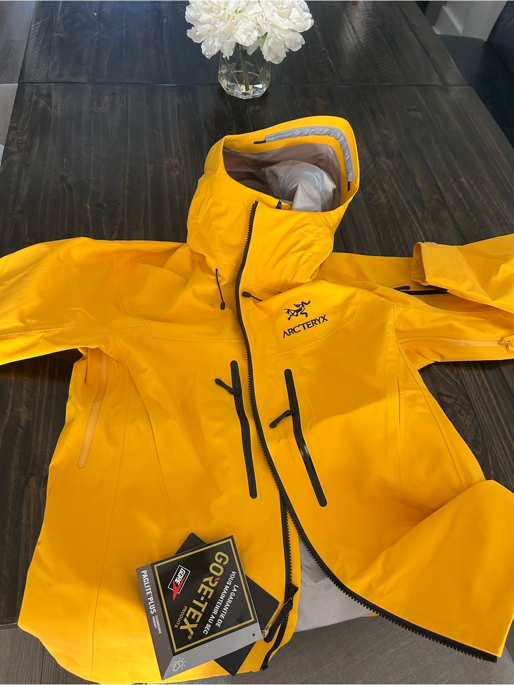 Arc'teryx men’s Yellow Waterproof Raincoat